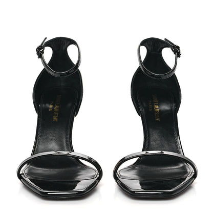 Saint Laurent Patent Calfskin Opyum 85 Sandals 36.5 Black 2 of 9