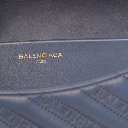 Balenciaga Calfskin Logo Matelasse M BB Chain Shoulder Bag Bleu Tanzanite 8 of 10