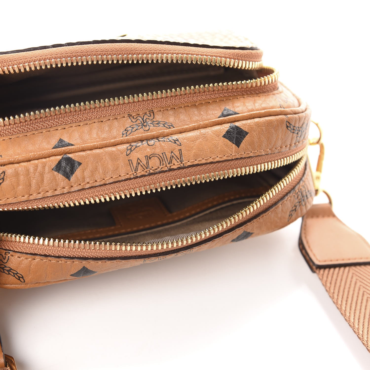 MCM Visetos Klassik Crossbody Bag Cognac 5 of 10