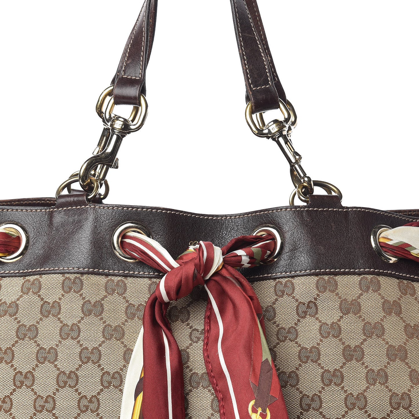 Monogram Large Positano Tote Brown