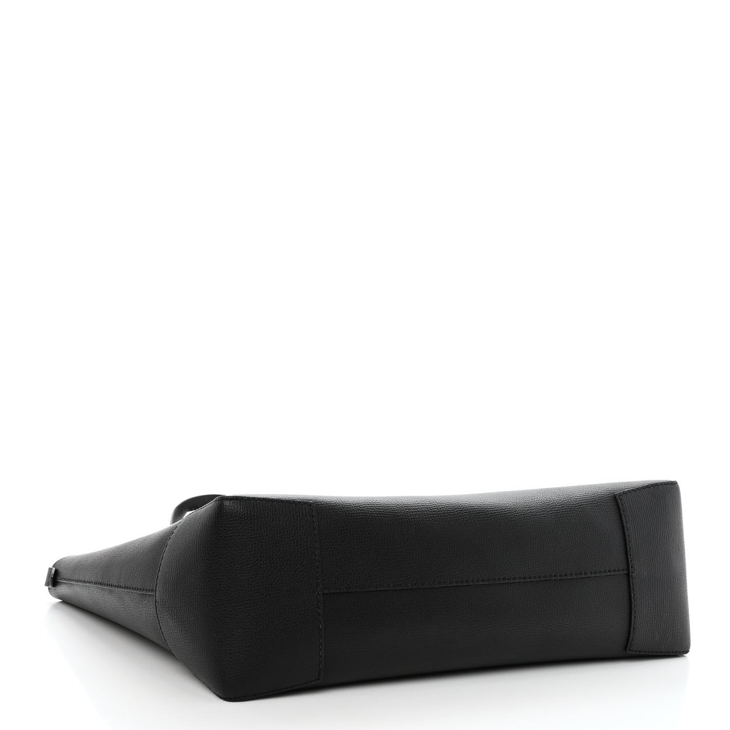 Calfskin TB Motif Embossed Tote Black