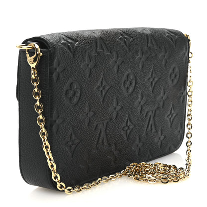 Louis Vuitton Empreinte Pochette Felicie Chain Wallet Black 4 of 10