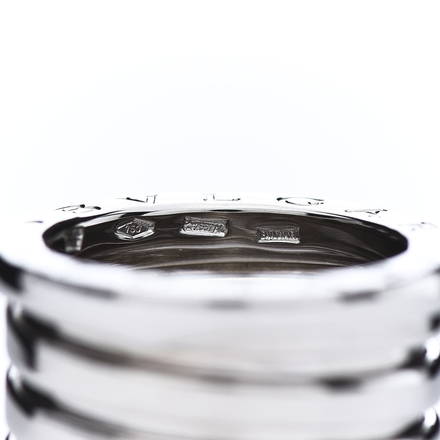 Bulgari 18K White Gold B.Zero1 Five-Band Ring 46 3.75 7 of 7