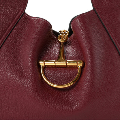 Gucci Grained Calfskin Softbit Maxi Shoulder Bag Rosso Ancora Red 9 of 11