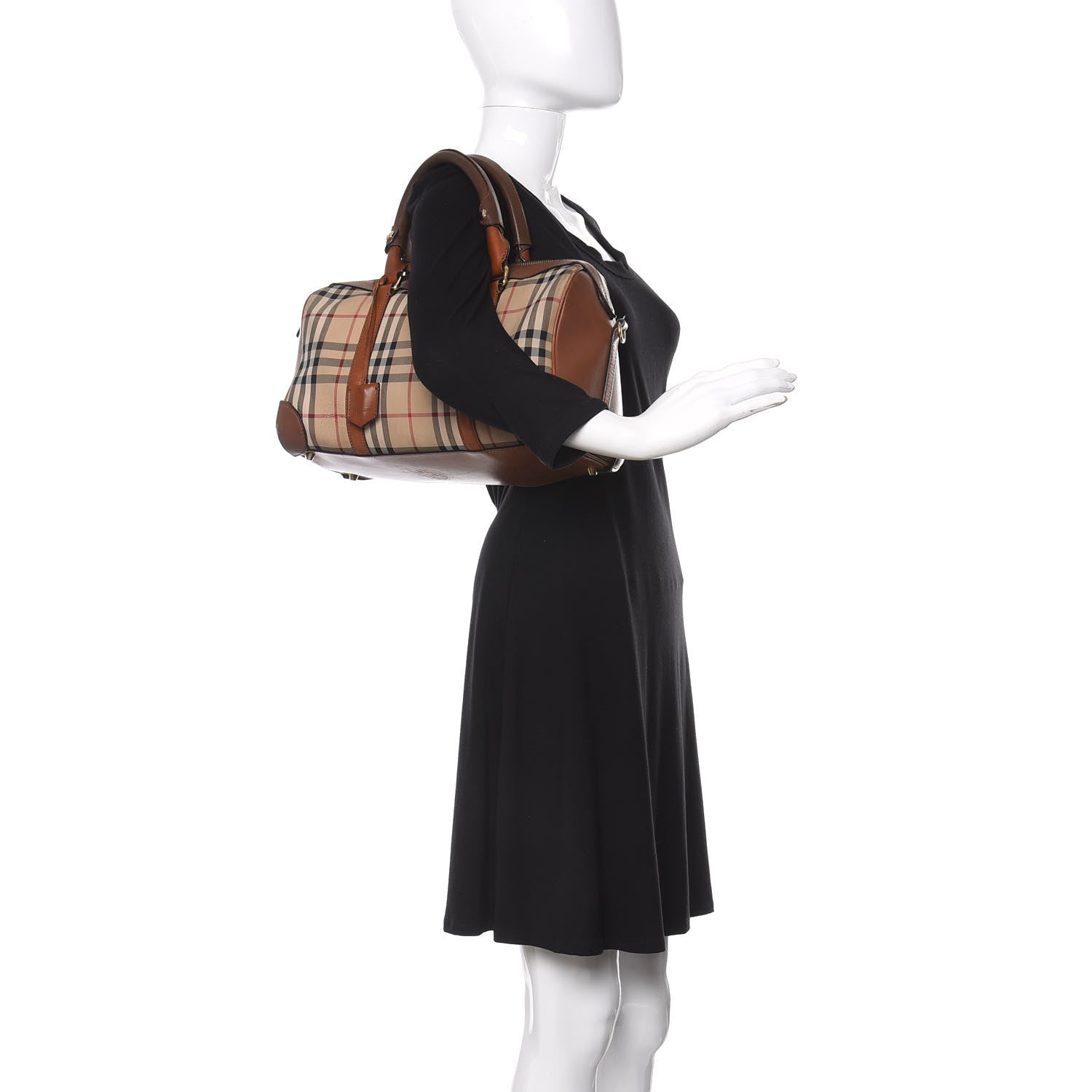 Burberry Horseferry Check Medium Alchester Satchel Tan 2 of 12