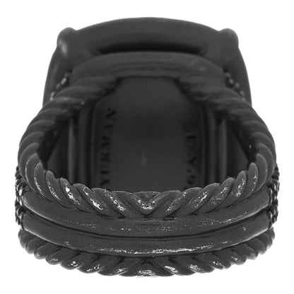 David Yurman Darkened Sterling Silver Gray Diamond Black Orchid 20mm Chatelaine Ring 54 6.75 3 of 4