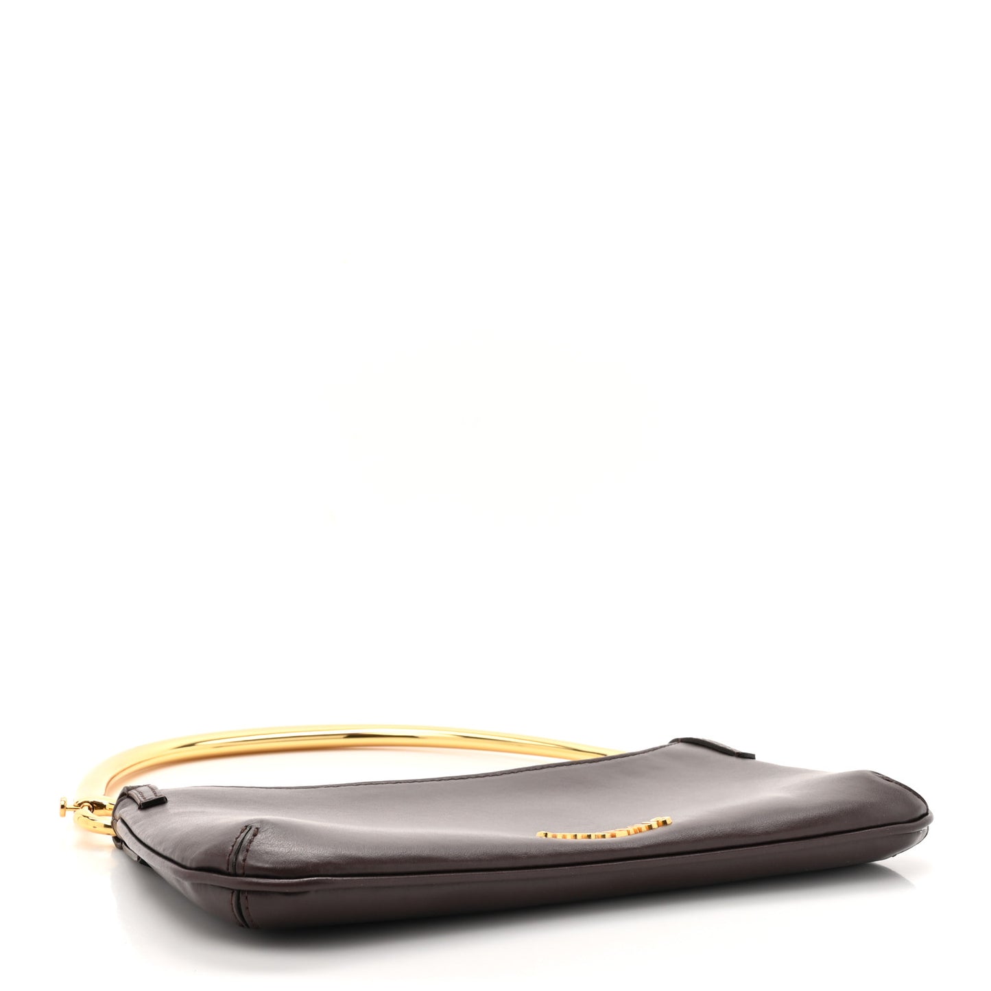 Smooth Calfskin Le Bisou Mousqueton Dark Brown