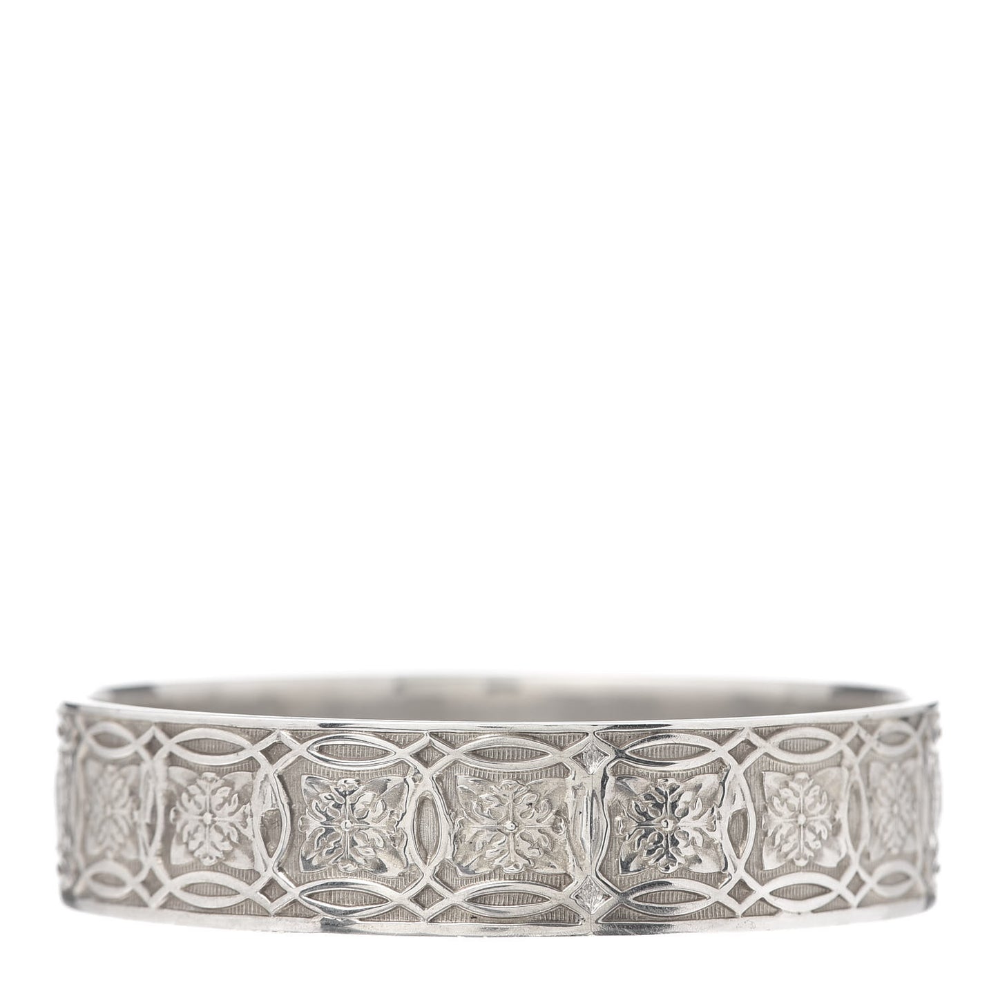 Sterling Silver Wide Celtic Makers Mark Bangle Bracelet