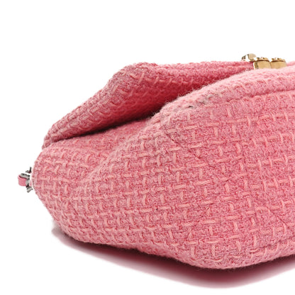 Chanel Metallic Tweed Quilted Medium Chanel 19 Flap Pink 9 of 12