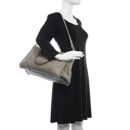 Prada Vitello Daino Shopping Satchel Argilla 2 of 9