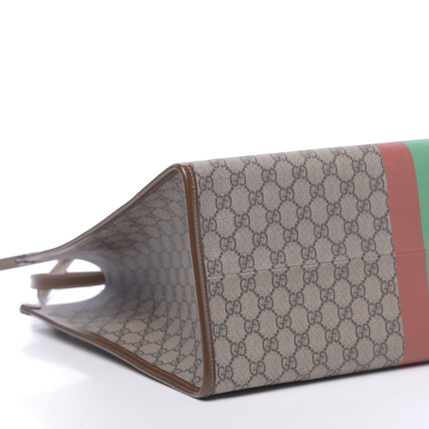 Gucci GG Supreme Monogram Fake/Not Large Retro Interlocking G Tote Bag Beige Brown Sugar 10 of 11