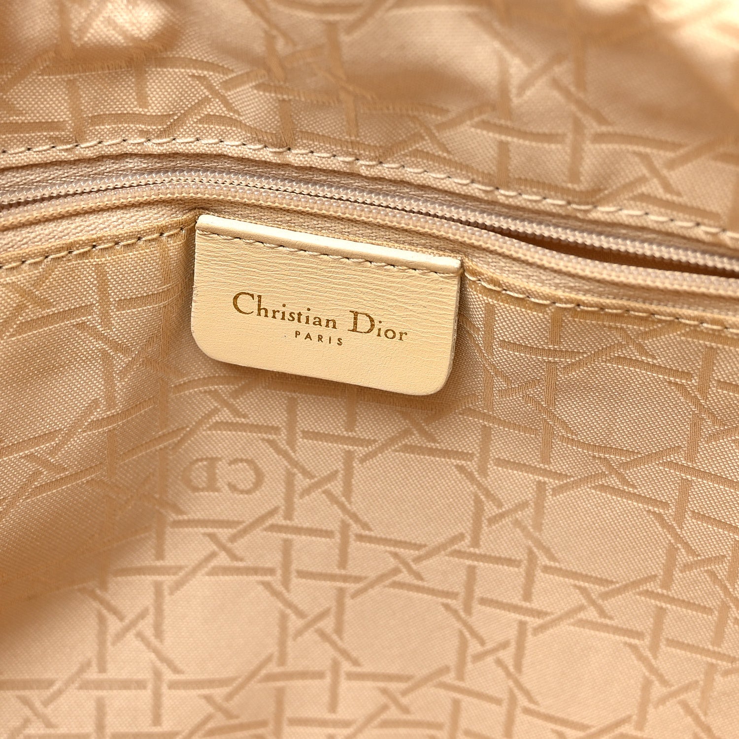 Christian Dior Nylon Cannage Large Lady Dior Tan 6 of 10