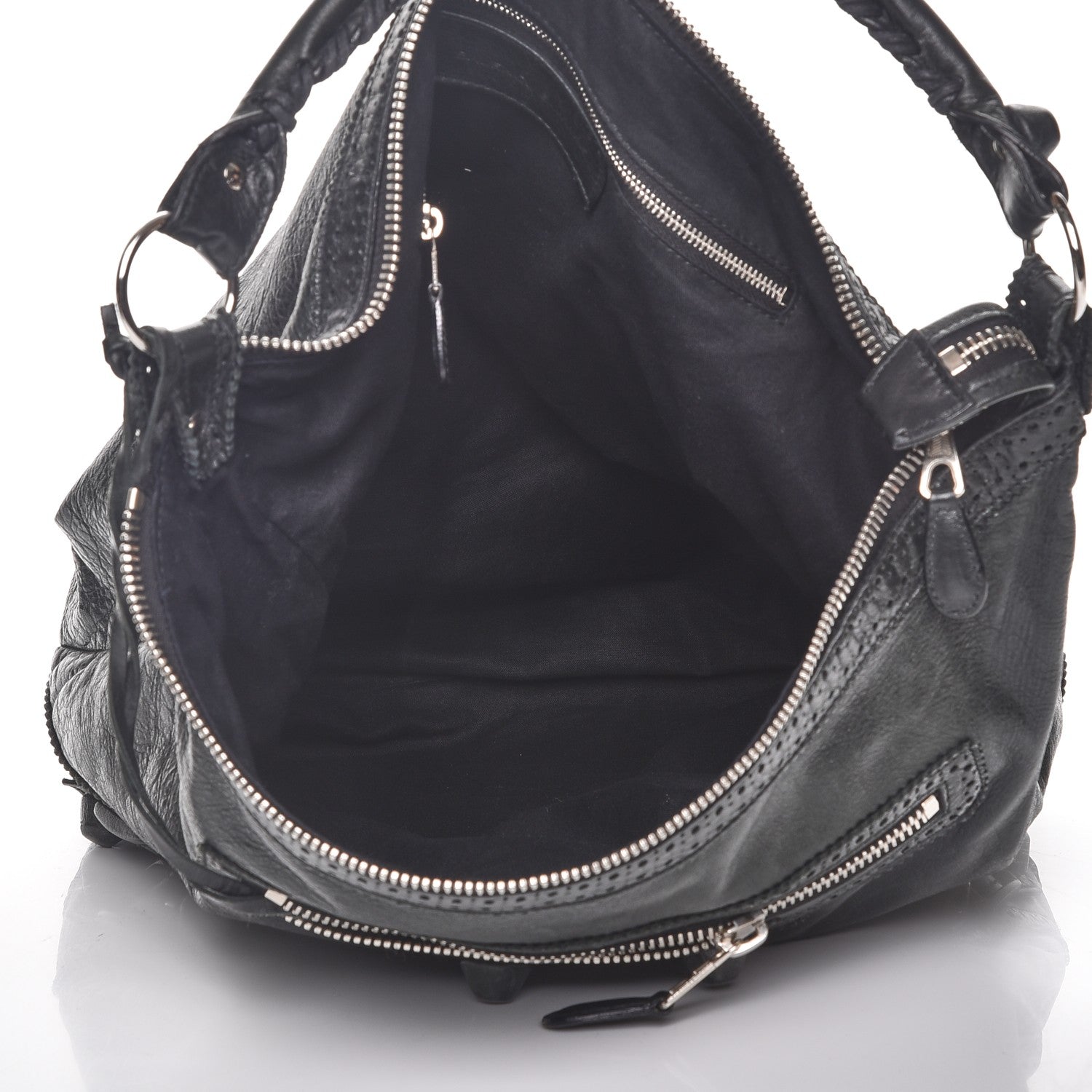Balenciaga Agneau Giant Brogues Hardware Day Hobo Black 5 of 7
