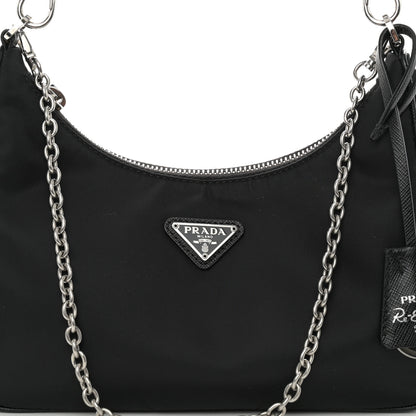 Prada Nylon Re-Edition 2005 Shoulder Bag Black 9 of 10