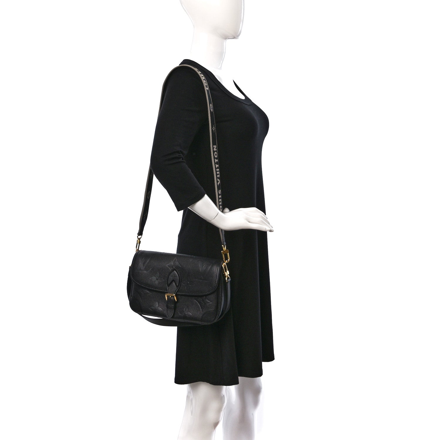 Louis Vuitton Empreinte Monogram Giant Diane Black 2 of 9