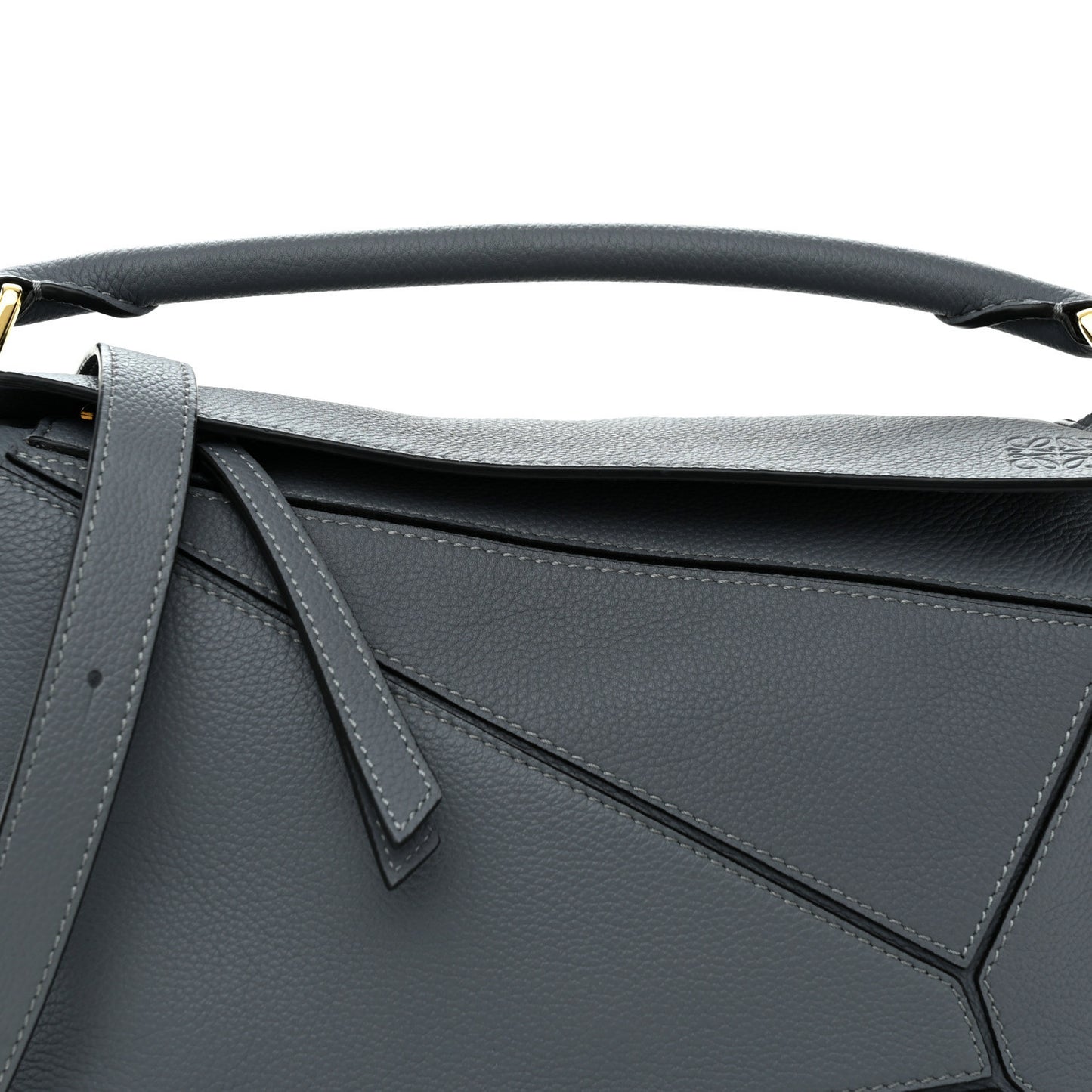 Calfskin Small Puzzle Bag Asphalt Grey