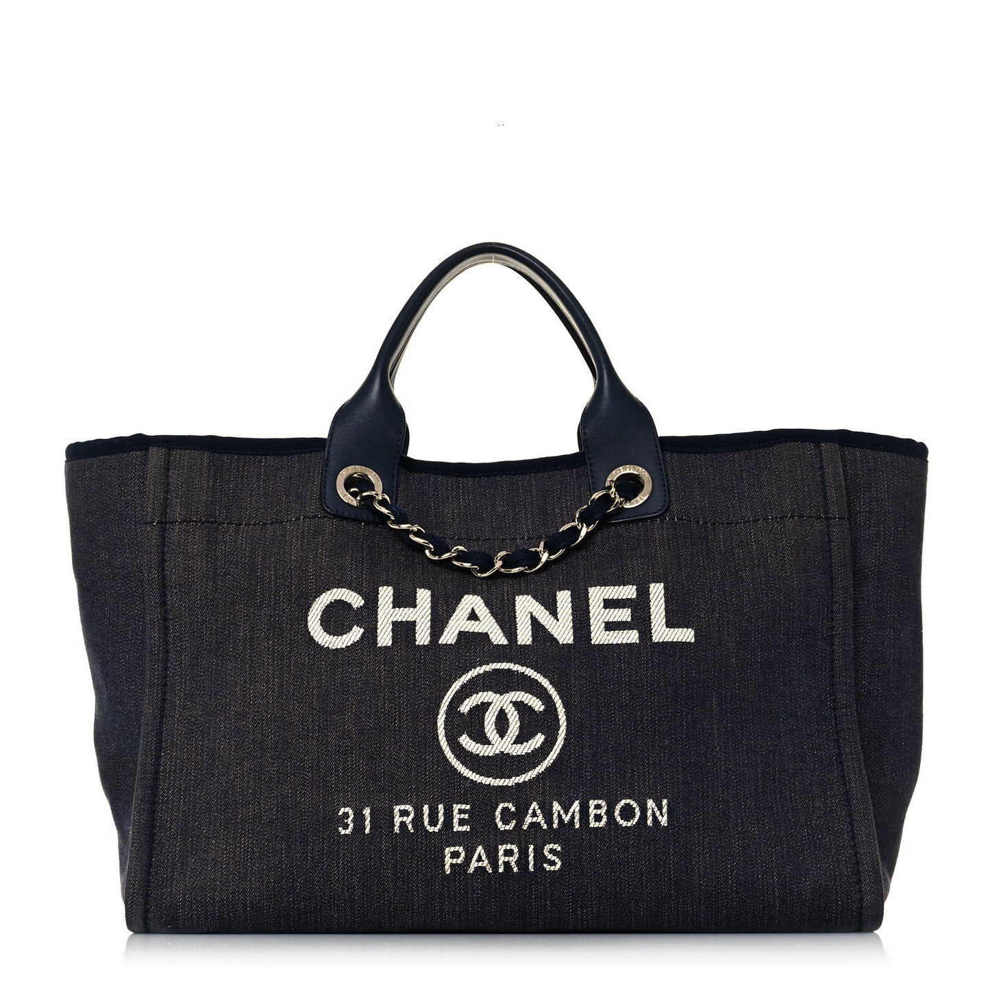 Denim Medium Deauville Tote Dark Blue