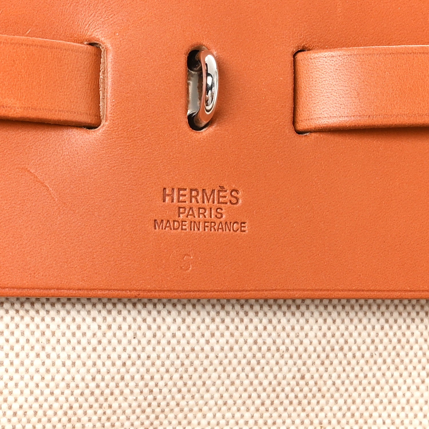 Hermes Toile Vache Calfskin Herbag 50 Natural 5 of 11