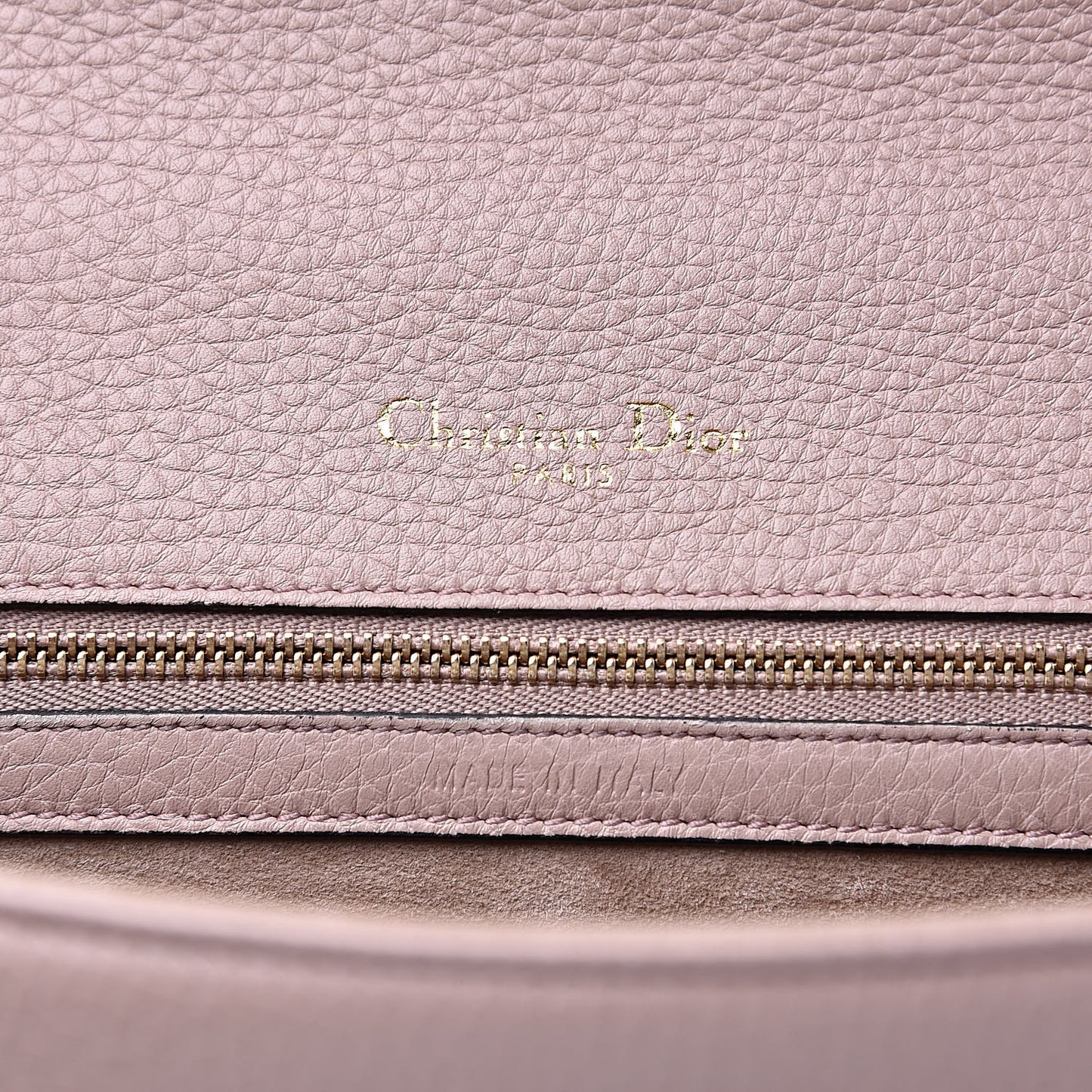 Grained Calfskin Medium Diorama Flap Bag Nude