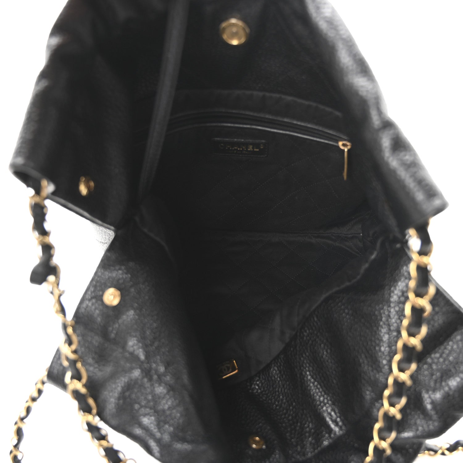 Chanel Shiny Caviar Quilted Small Chanel 22 Black 6 of 11