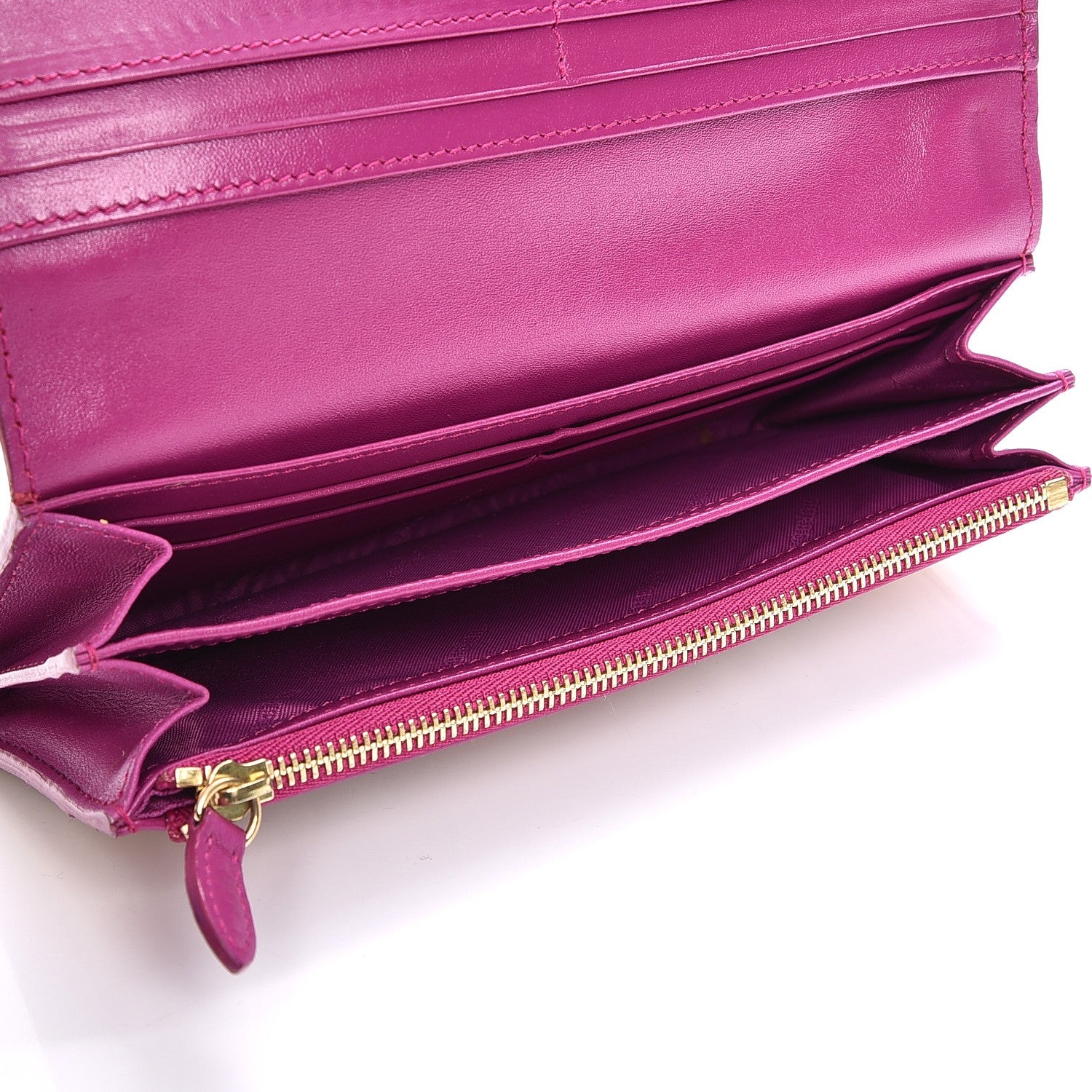 Burberry Calfskin Horseferry Check Porter Continental Wallet Dark Pink 5 of 10