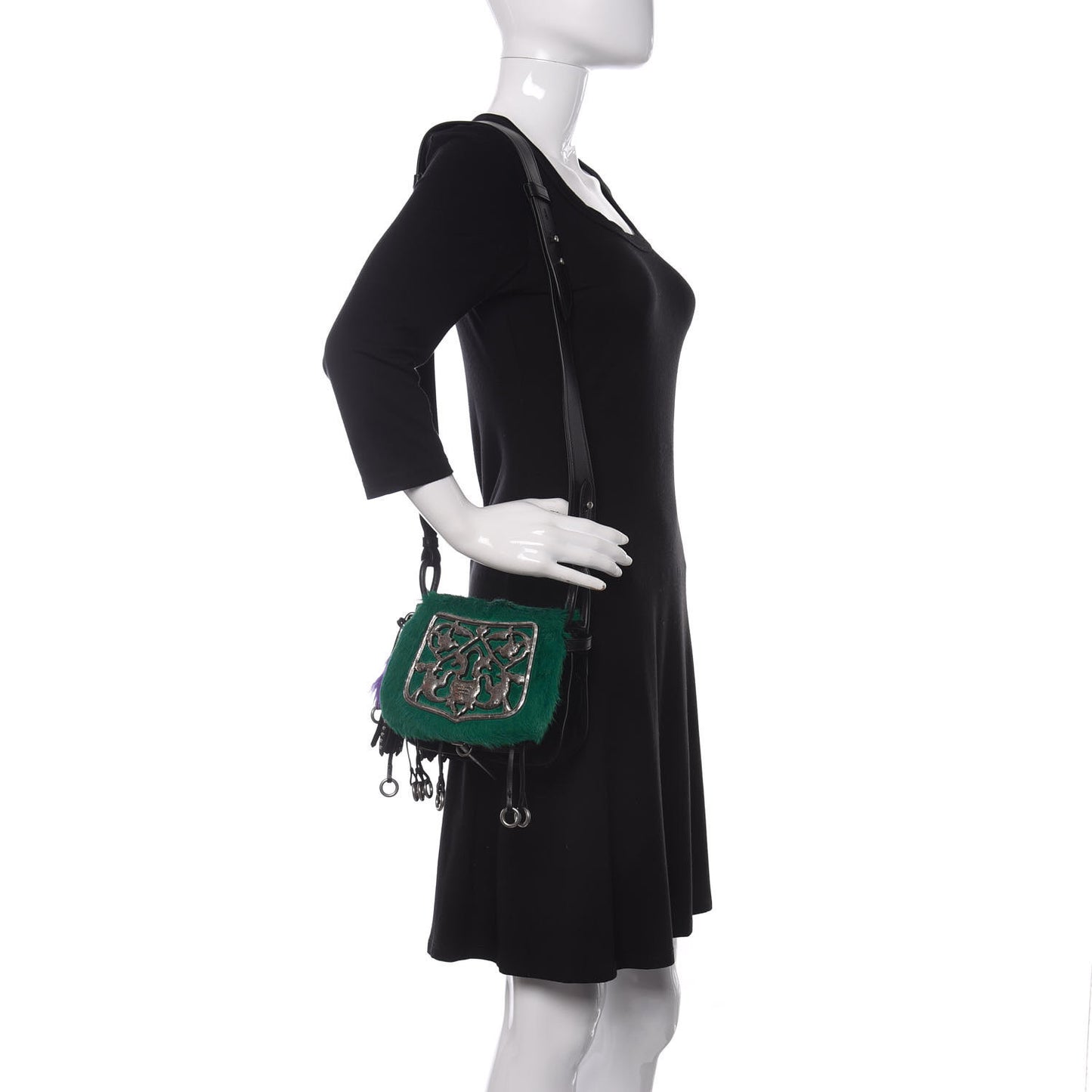 Cavallino Velluto Corsaire Antic Crossbody Bag Biliardo Black