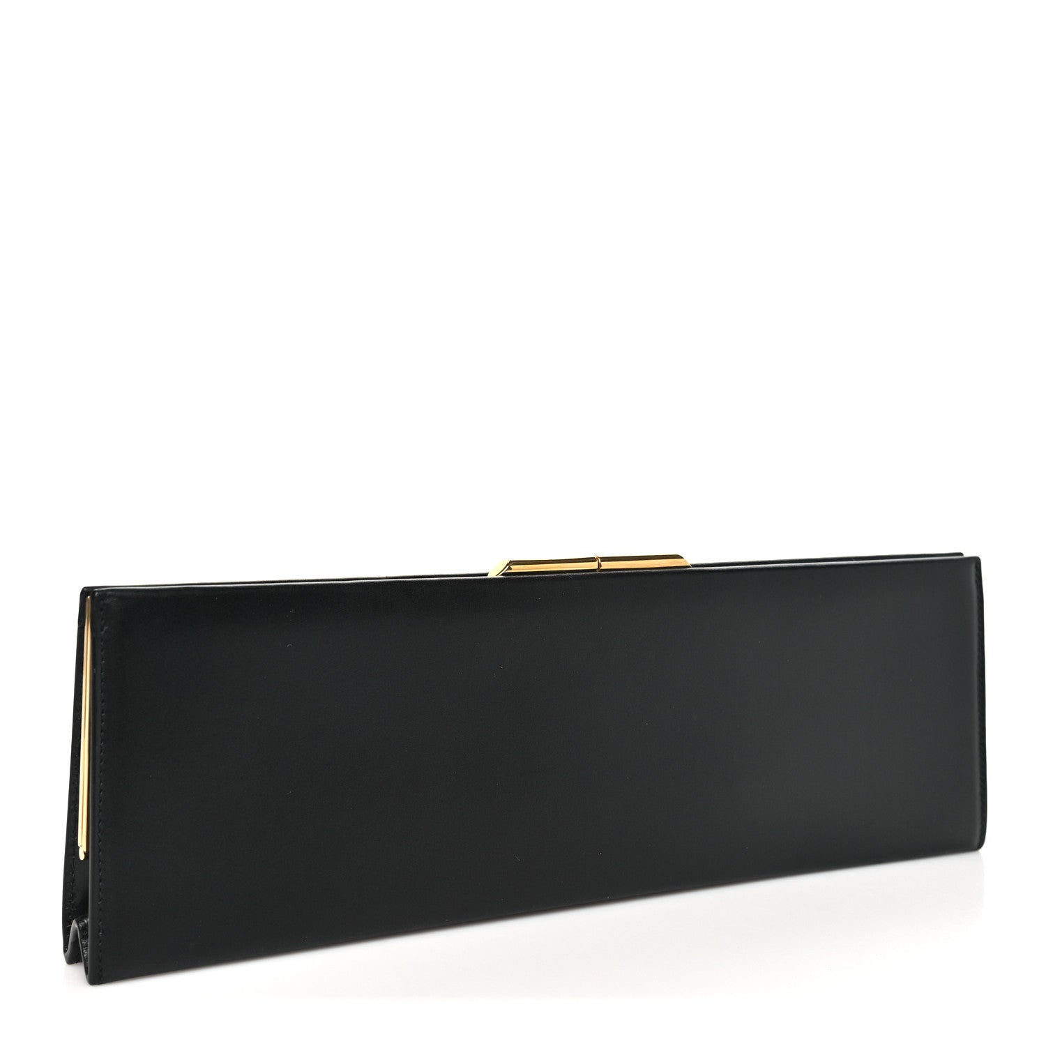 Saint Laurent Smooth Calfskin Large Midnight Clutch Black 3 of 8