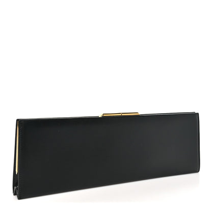 Saint Laurent Smooth Calfskin Large Midnight Clutch Black 3 of 8