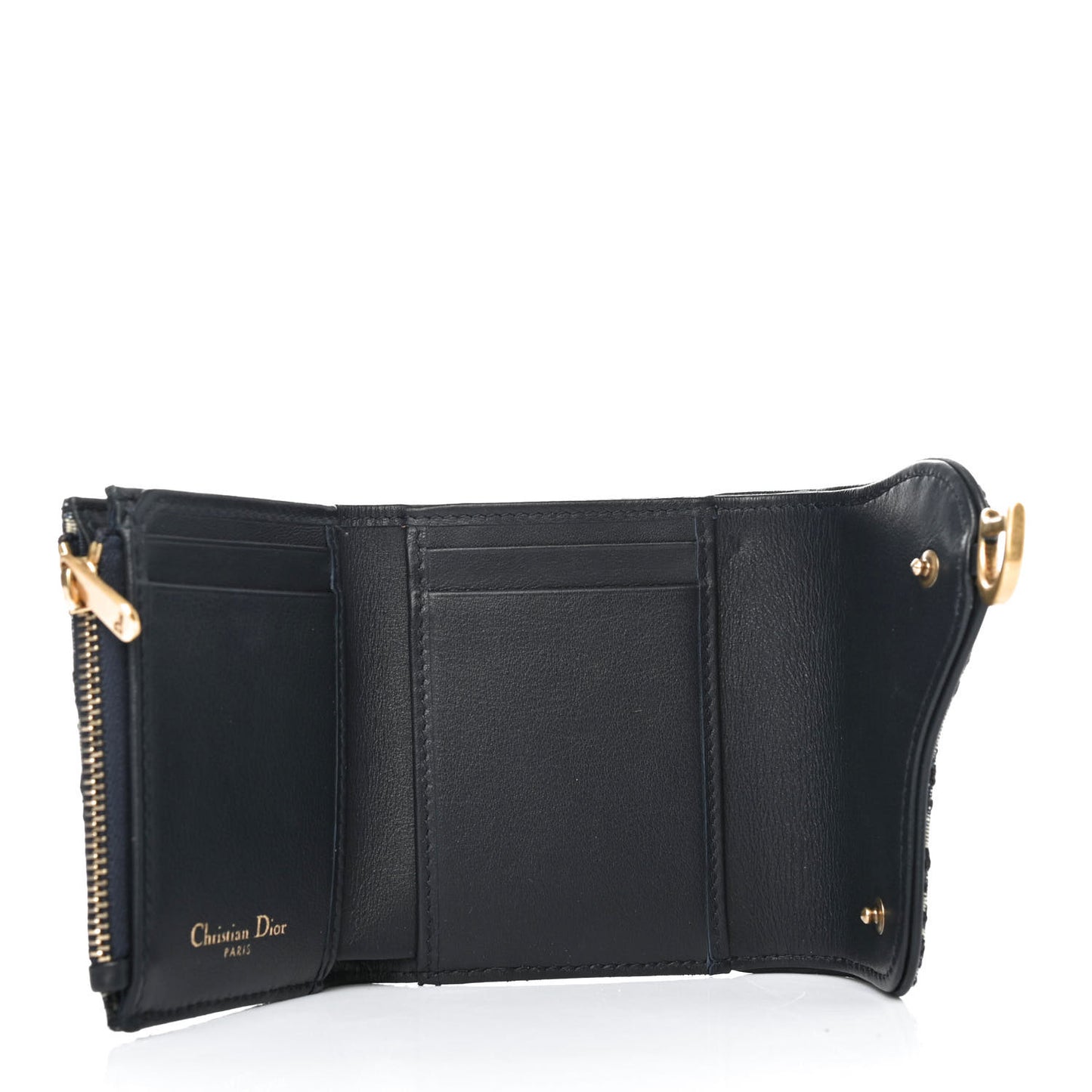 Oblique Saddle Lotus Wallet Blue