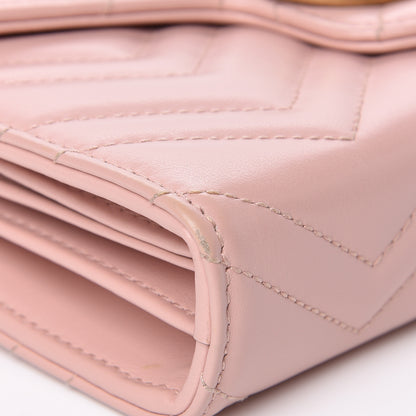 Gucci Calfskin Matelasse GG Marmont Chain Wallet Perfect Pink 9 of 14