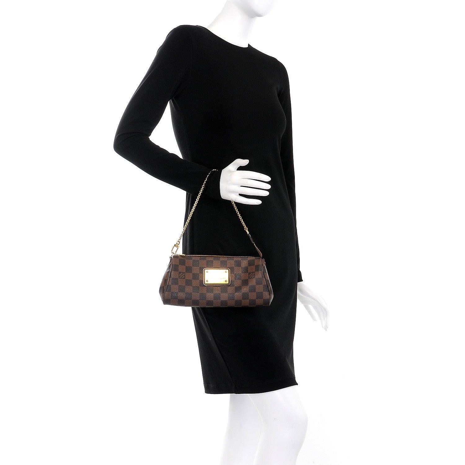 Louis Vuitton Damier Ebene Eva Clutch 3 of 8