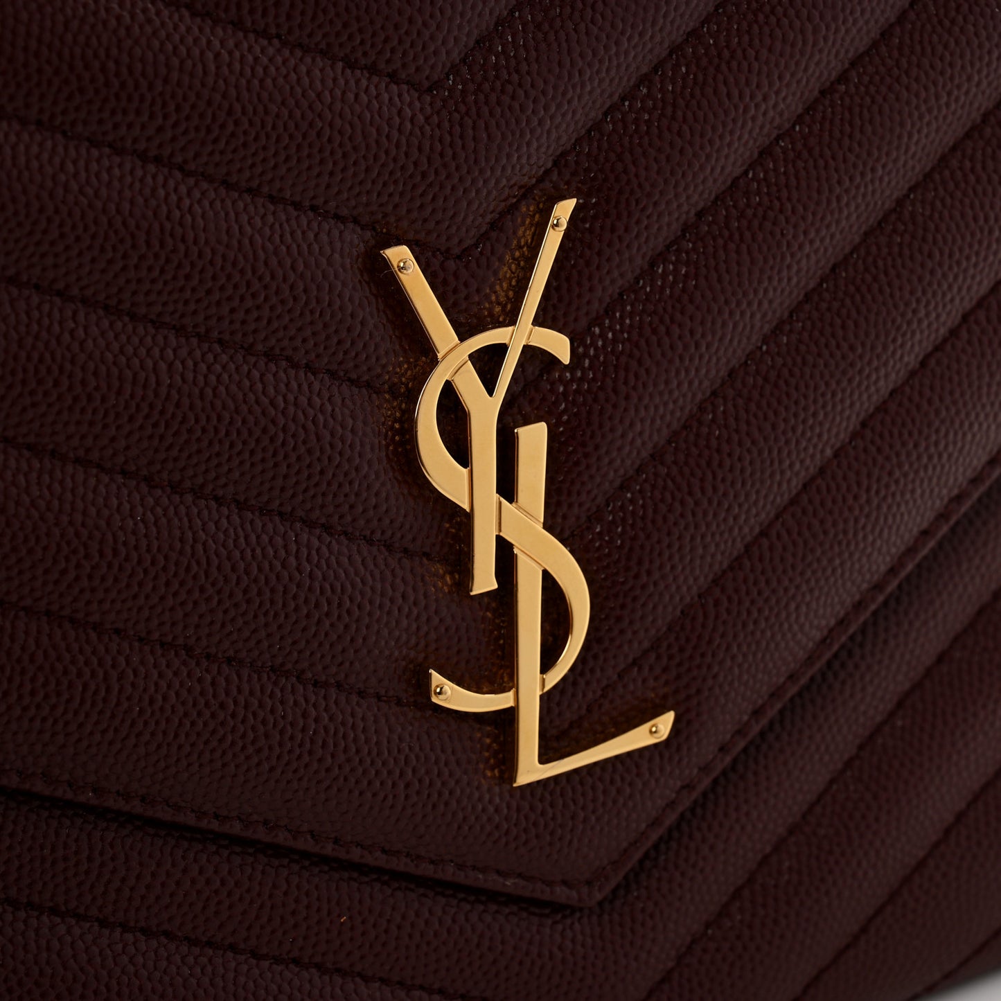 Grain De Poudre Matelasse Chevron Monogram Envelope Clutch Rouge Legion