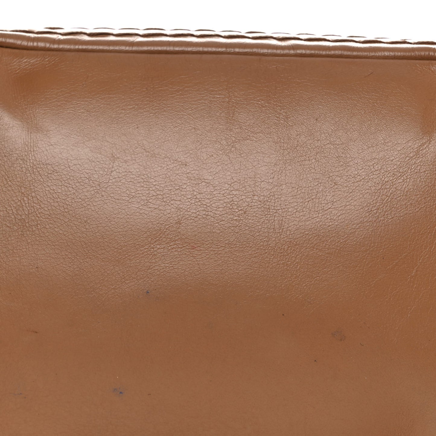 Lambskin Stitched Expandable Tote Beige