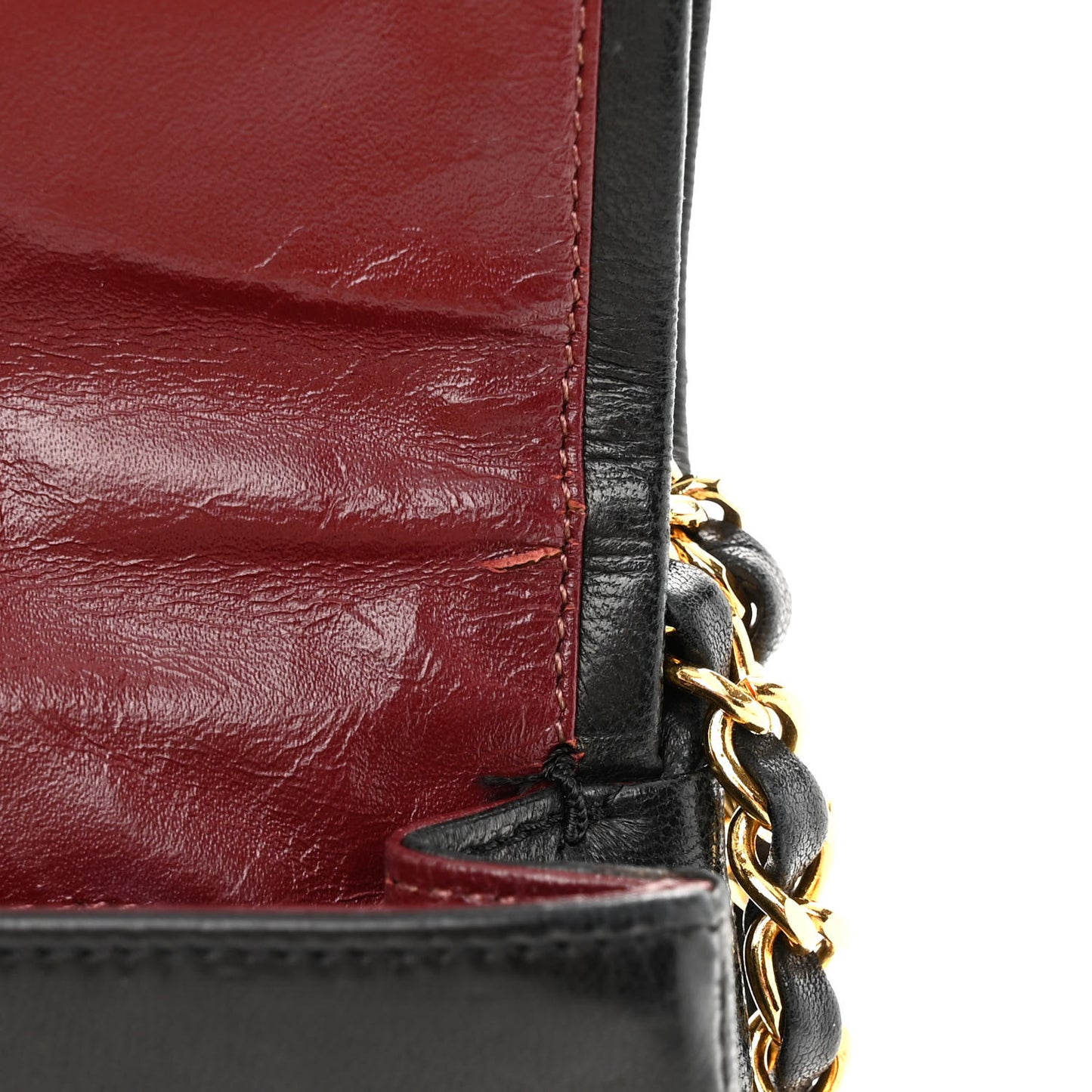 Lambskin Quilted Medium Single Flap Black