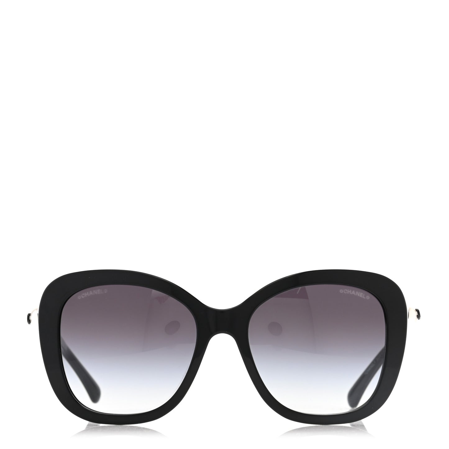 Acetate Butterfly Winter Pearl Sunglasses 5339-H Black