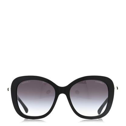 Chanel Acetate Butterfly Winter Pearl Sunglasses 5339-H Black 2 of 7