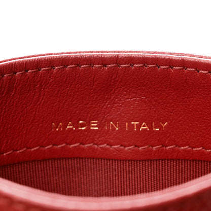 Chanel Caviar Camellia Embossed Card Holder Red 7 of 8