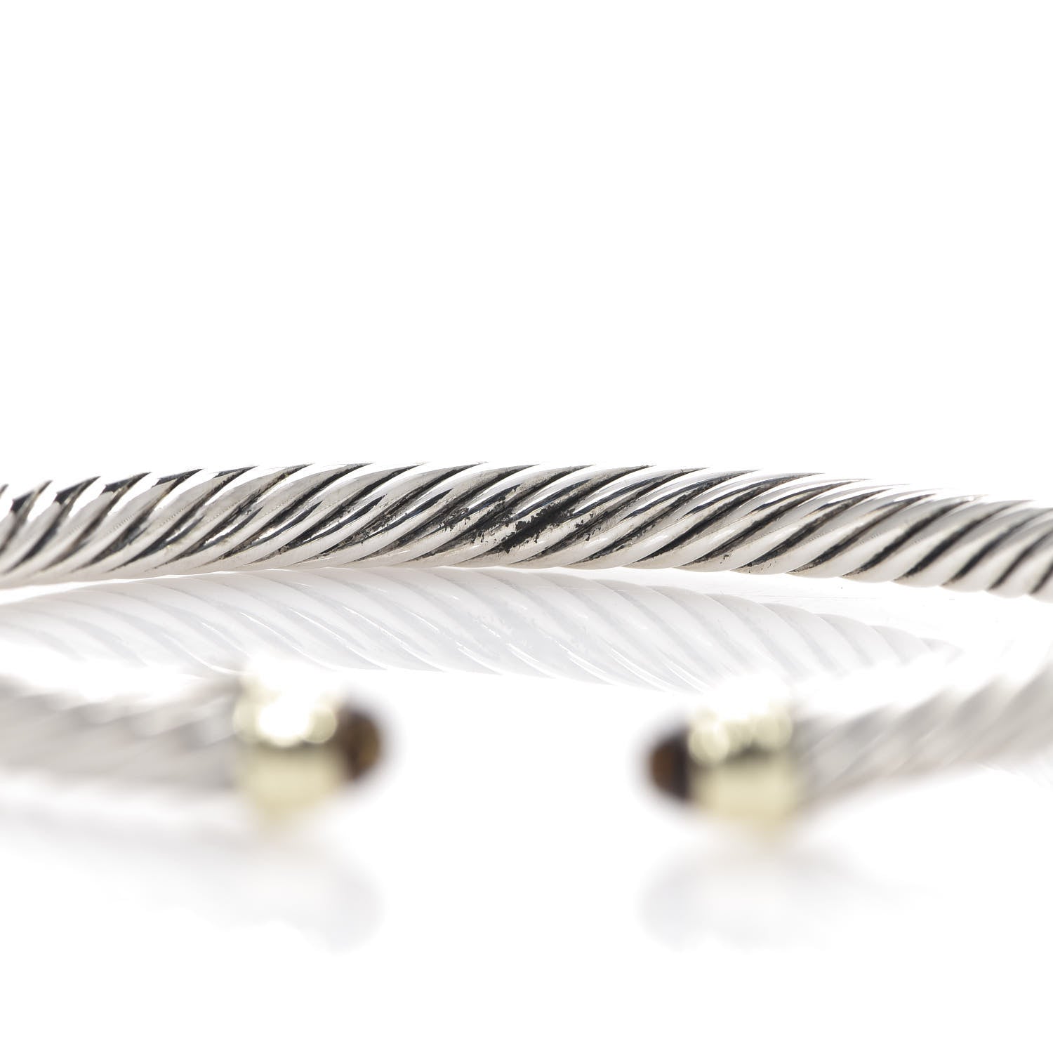 David Yurman Sterling Silver 14K Yellow Gold Citrine 5mm Cable Classics Petite Color Bracelet 4 of 4