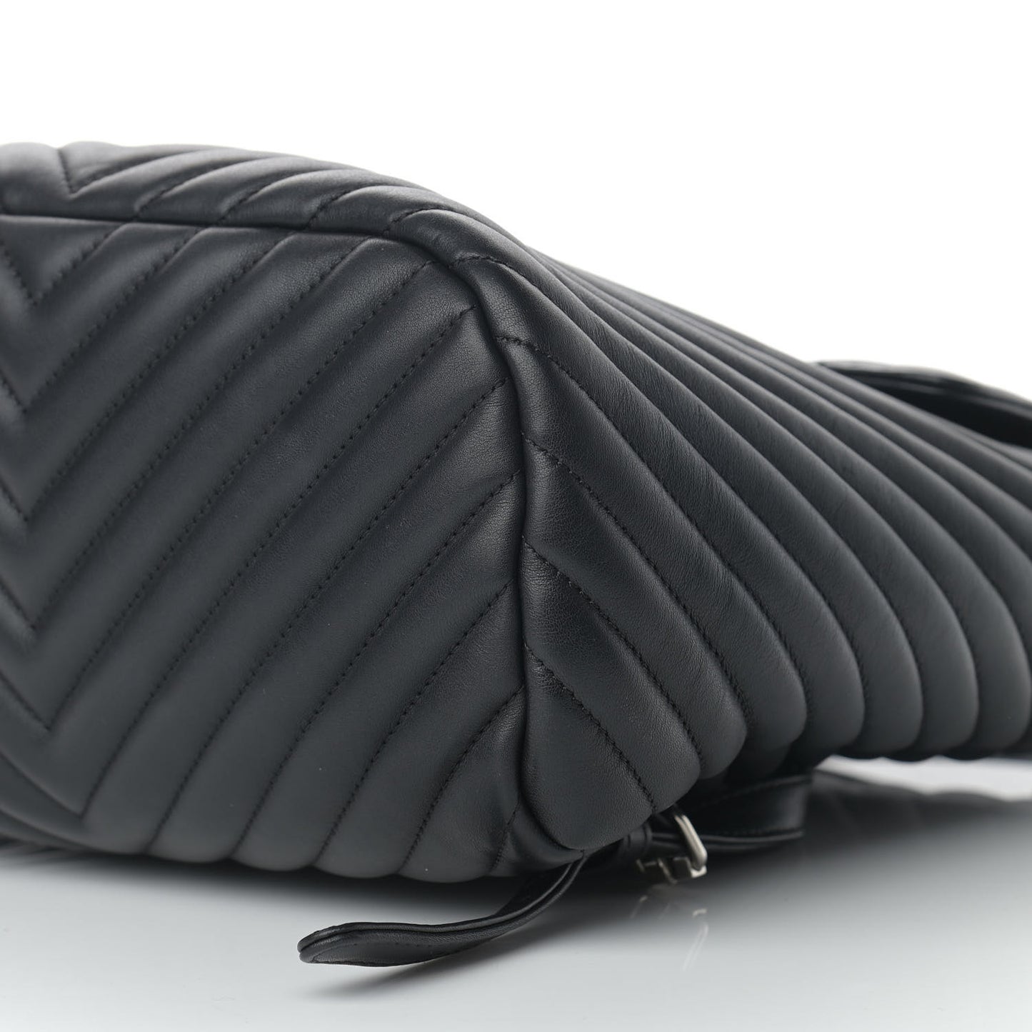 Calfskin Chevron Quilted Large Urban Spirit Backpack Black