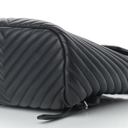 Chanel Calfskin Chevron Quilted Large Urban Spirit Backpack Black 6 of 13
