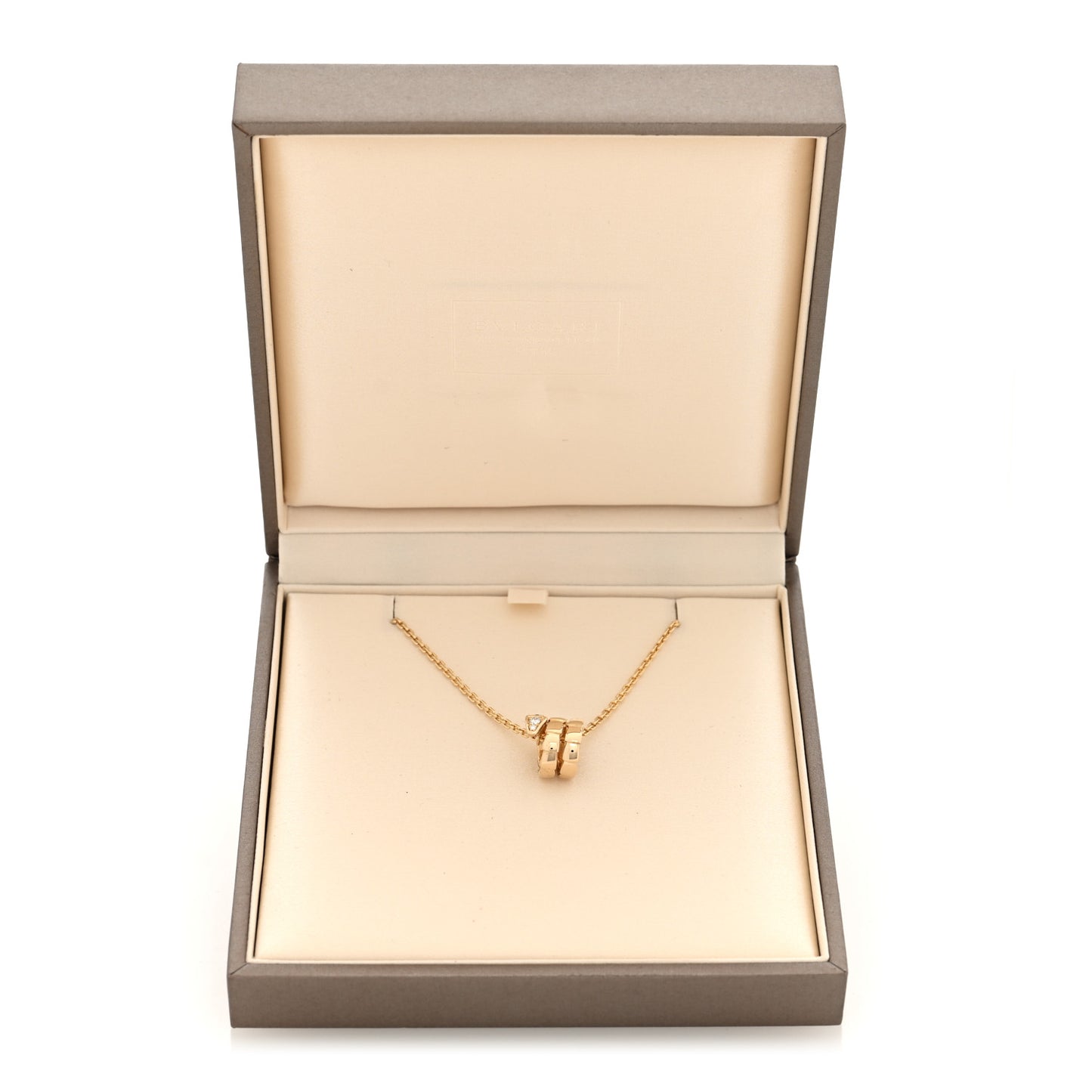 18K Yellow Gold Diamond Serpenti Viper Demi Pave Pendant Necklace