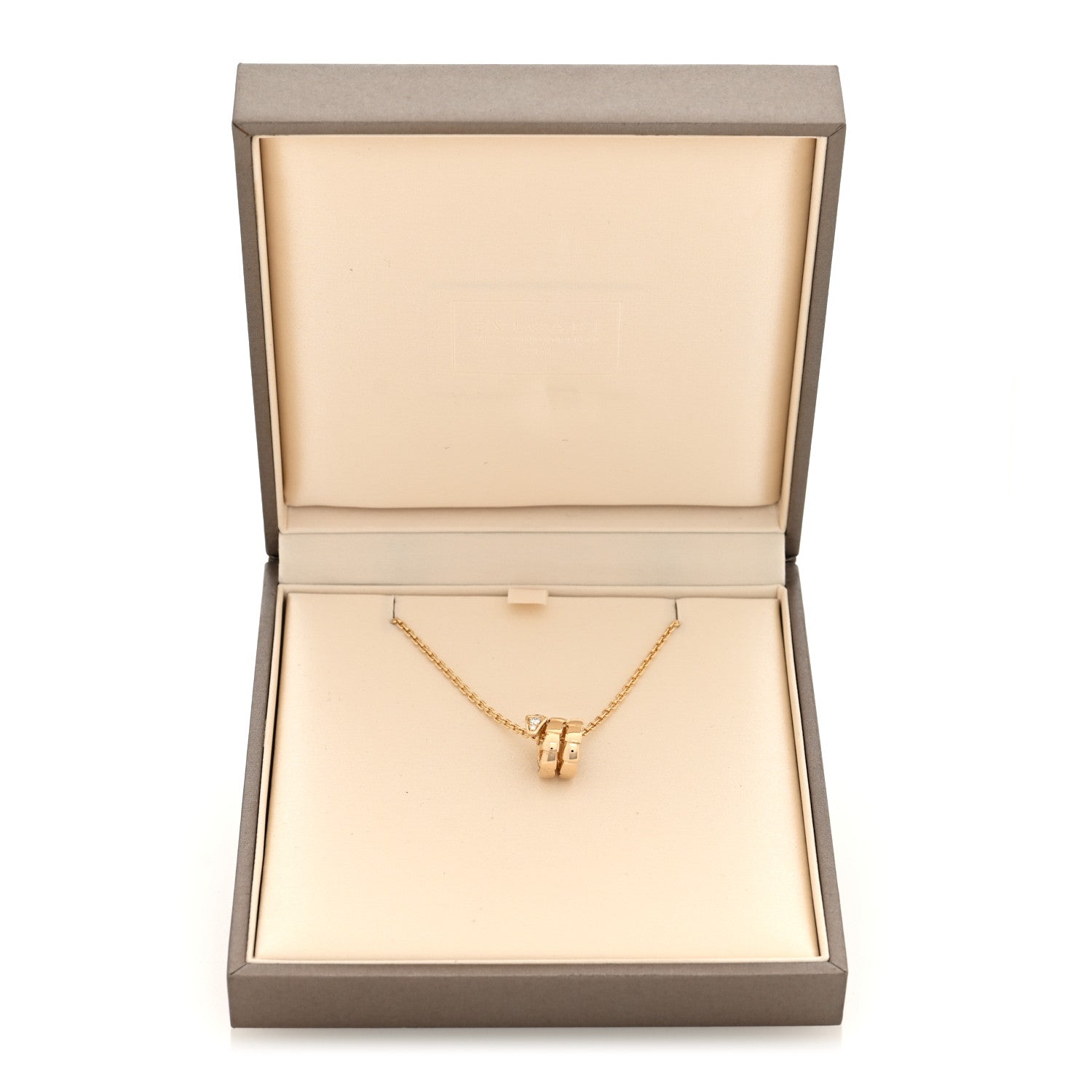 Bulgari 18K Yellow Gold Diamond Serpenti Viper Demi Pave Pendant Necklace 5 of 5