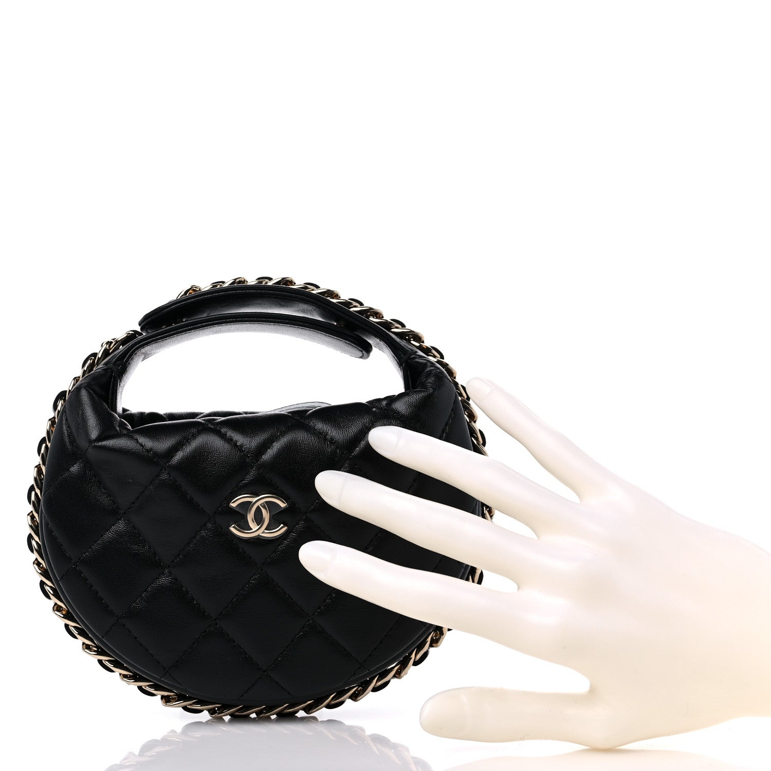 Chanel Quilted Chain Around Pouch Black 2 of 10