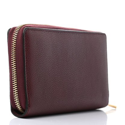 Gucci Grainy Calfskin Zumi Zip Around Wallet Vintage Bordeaux 3 of 7