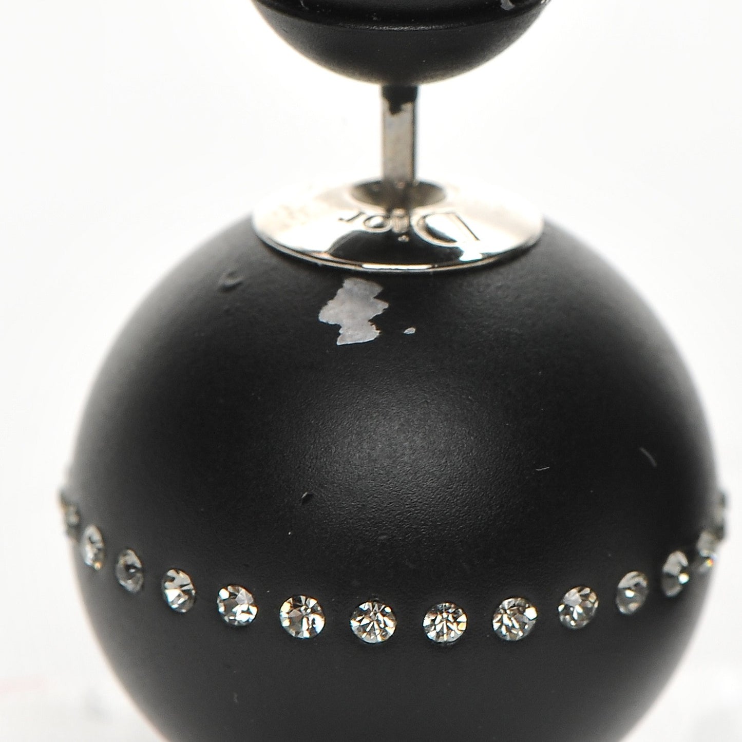 Crystal Mise En Dior Tribal Earrings Black