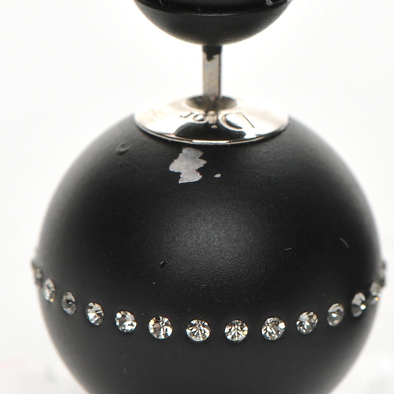 Christian Dior Crystal Mise En Dior Tribal Earrings Black 4 of 6