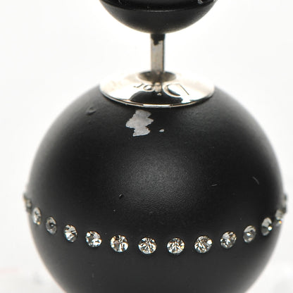 Christian Dior Crystal Mise En Dior Tribal Earrings Black 4 of 6