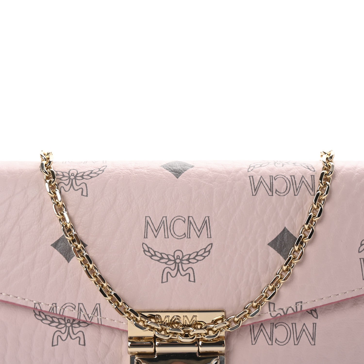 MCM Visetos Large Patricia Wallet On Chain Soft Pink 7 of 10
