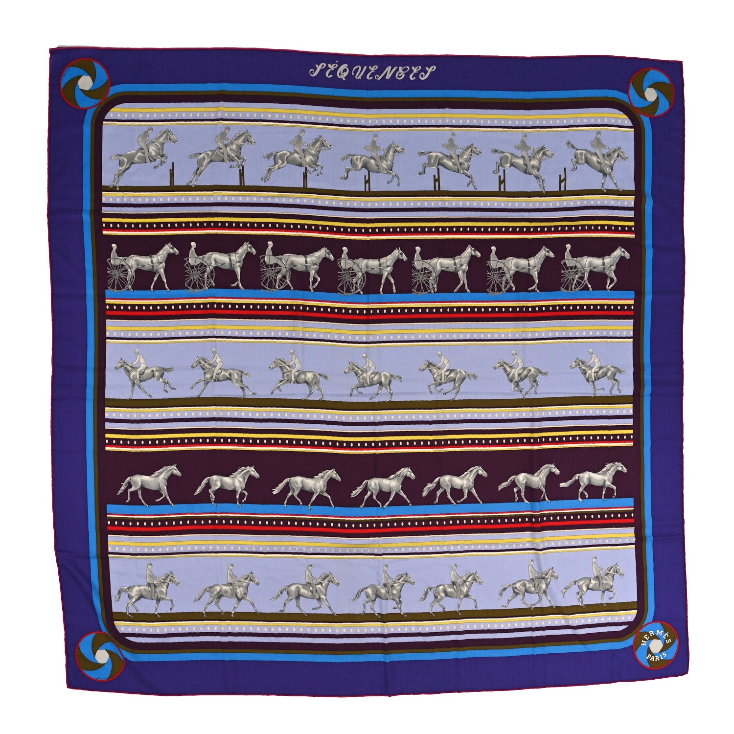 Hermes Cashmere Silk Imprimeur Fou Sequences Shawl 140 1 of 4