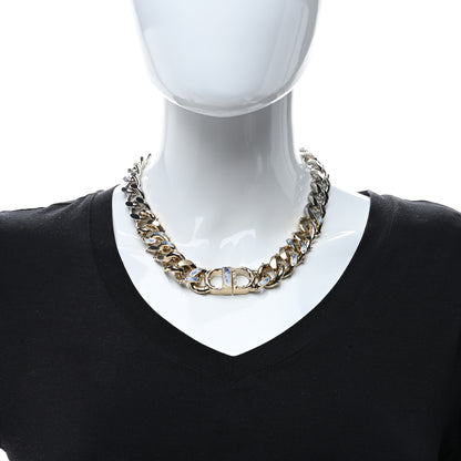 Christian Dior Metal Danseuse Etoile Chain Choker Necklace Gold Silver Blue 2 of 4